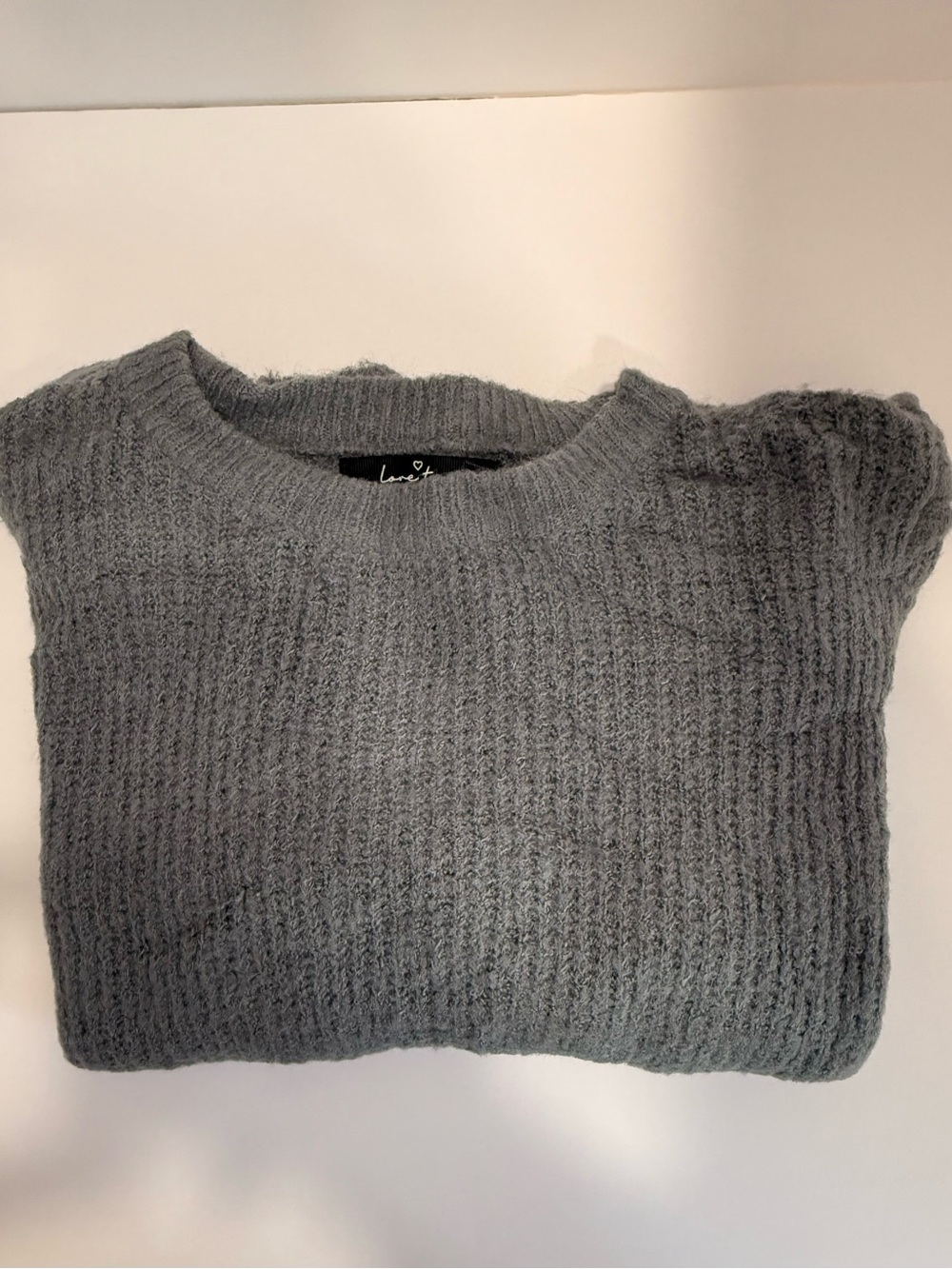 Love Tree Blue Gray Crewneck Sweater